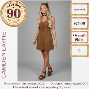 Forever 21 Tan Button-Front Mini Dress
